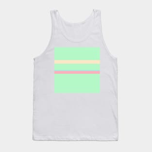 A particular joint of Light Pink, Blue Lagoon, Light Mint and Bisque stripes. Tank Top